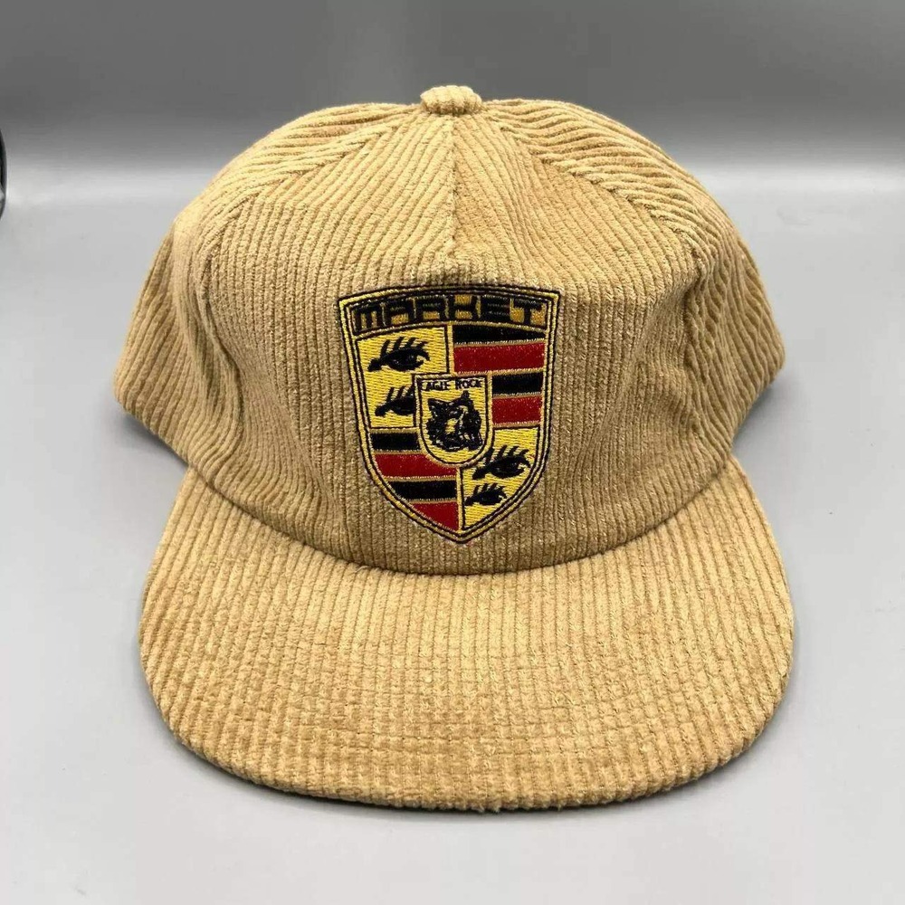 Market Ultimate‎ Performance Hat Men Khaki Corduroy Snap Back Cap New